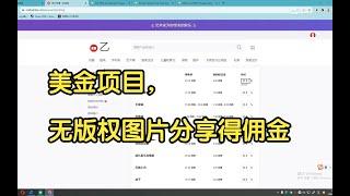 网上赚美金项目，搬运无版权图片分享得佣金，适合新手小白操作的网赚项目，保姆级教程教你如何在网上赚钱