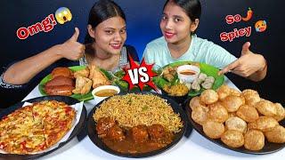 10 Seconds Blindfold Food Challenge | Dahi Golgappa, Panipuri, Momos, Pizza, Burger, Samosa, Chowmin