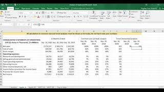 Week 2: Common Size and Trend Analyses