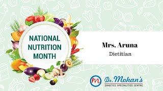 Importance of Balanced Diet in a healthy lifestyle | Nutrition Month Series | Mrs. Aruna