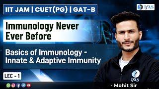 Immunology Never Ever Before | Innate & Adaptive Immunity | IIT JAM | CUET(PG) | GAT-B | L1 | IFAS