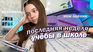 ПОСЛЕДНЯЯ НЕДЕЛЯ УЧЕБЫ В ШКОЛЕ // Мои оценки, *экзамены*