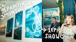 I Painted a Solo Art Show in 3 Months! | Art + Opening Night