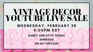 JOINT LIVE SALE w/ Sandy and Otto-Trisha & Jenneads 4PM EST | LIVE VINTAGE SALE | VINTAGE HOME DECOR