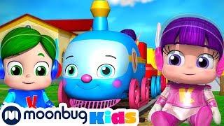 Learn Colors With Kiyi trains | Chuu Chuu | Trains for Children | Train Song | Moonbug for Kids