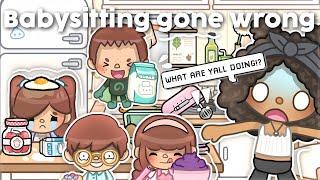 Working as a babysitter! (GONE WRONG) *WITH VOICE* || Toca Boca Roleplay