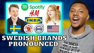 AMERICAN REACTS TO American should know these Swedish Brand pronunciation ! (Ikea, Sportify, Volvo)