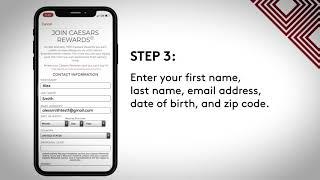 Caesars Rewards mobile app: How to Sign-up