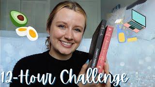 12-hour reading and productivity challenge  || READING VLOG