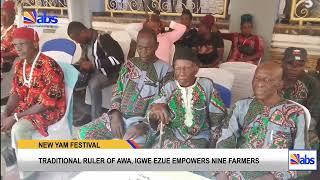 Traditional Ruler Of Awa, Igwe Ezue Empowers Nine Farmers