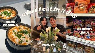 WHAT I EAT IN A DAY ️ Home cooking, Korean food and grocery haul!