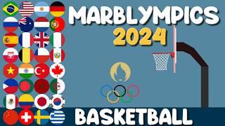 Basketball - Marblympics 2024 Step 1 - Marble Race in Algodoo