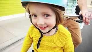 Family bike fun with Nutcase helmets, Madsen bicycle and Petunia Pickle Bottom bag