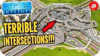 Fixing HORRENDOUS Intersections that made me Cry in Cities: Skylines Fix Your City