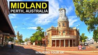 MIDLAND, suburb in Perth, Western Australia, Walking Tour 4K