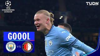 ¡DOBLETE DE HAALAND! | Manchester City 3-0 Feyenoord | UEFA Champions League 24/25 | TUDN