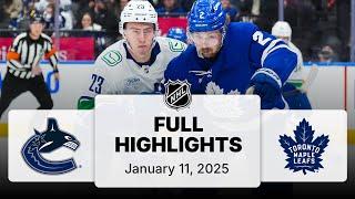 NHL Highlights | Canucks vs. Maple Leafs | January 11, 2025