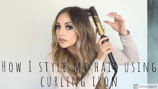 HOW I CURL MY HAIR! (using hot tools curling iron 1 1/4)