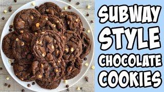 Double Chocolate Subway Style Cookies! Recipe #Shorts