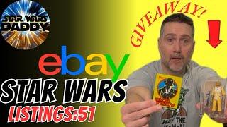 Weekly Star Wars eBay Listings: 51, Subscriber Giveaway! 91 Items Sold For $3,800! Epic Weekend!