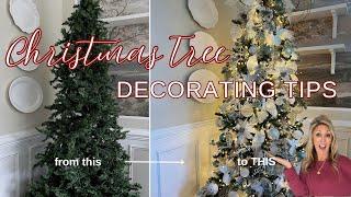 2024 CHRISTMAS TREE DECORATING TIPS AND TRICKS | How to Add Ribbon to Your Tree | Decorate with Me