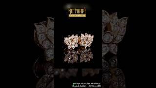 Lotus Design Close Setting IGI Certified Lab Grown Diamond Earrings || KothariJewelryUSA