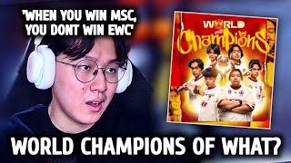 WORLD CHAMPIONS OF WHAT?? MIRKO ON PEOPLE CALLING MSC CHAMP SRG A WORLD CHAMP..