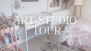 an amazing art studio tour *it’s my bedroom*