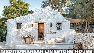 Live Like You're on Vacation: White Mediterranean Design with Natural Stone