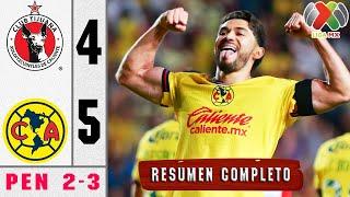 CIub Tiijuana vs CIub Ameriica 2-2 Pen(2-3) Resumen Y Goles Completo  Liga MX 2024 HD