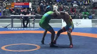 1/4 GR - 55 kg: K. ZHAKANSHA (KAZ) v. A. MIRCHEV (BUL)