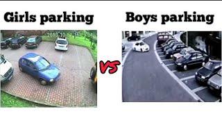 Girls parking  VS Boys parking || Girls vs Boys Memes|| MG edits #girlsvsboys