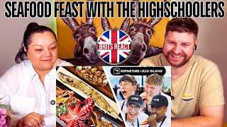 BRITS REACT | British Highschoolers Shocked by Korean Seafood FEAST | BLIND REACTION