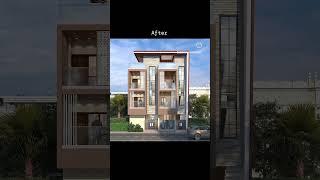 Modern Exterior Elevation 3D Design #3dexterior #home #lumion3d