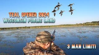 TEAL OPENER 2024! Wisconsin Public Land Duck Hunting! (3 Man Limit)