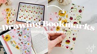 Drawing Bookmark ️ how I design bookmarks using procreate