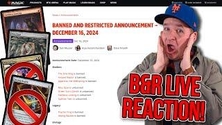 BANNED & RESTRICTED LIVE REACTION! Modern + Legacy MTG Bans — December 2024 | Magic: The Gathering