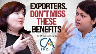 Export Benefits| How to claim it ?: Claiming Government Incentives ft CA Vaishali Kharde | KDSushma