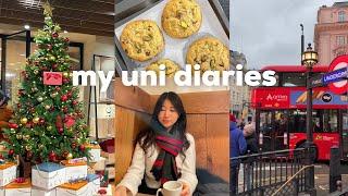 London uni diaries | last week of term 1, baking cookies, flying back home️