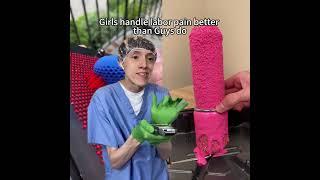 Girls can cope with childbirth pain better than boys.