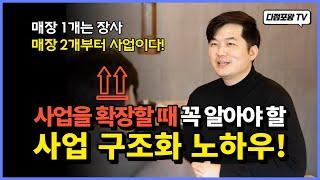 매장 1개는 장사, 2개부터는 사업이다! 사업을 확장하려면 꼭 알아야할 사업구조화 노하우를 알려드리겠습니다.