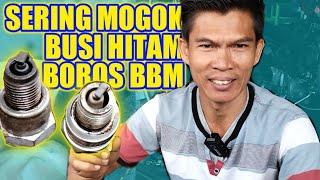 MOTOR MOGOK BUSI HITAM BOROS BBM sedangkan PENGAPIAN KOIL BESAR