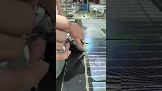 #workinchina #solarpanelmaking #solarpanelbussing