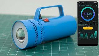 Build a Super Bright 100W Rechargeable Flashlight with Adjustable Brightness