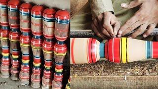 Beautiful color designing on Charpai legs Amazing wooden skills work