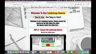 New LeadsLeap course and funnel