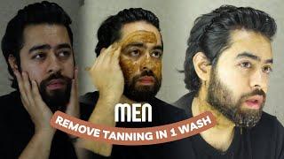 How to remove sun tan at home | skin brightening routine for men