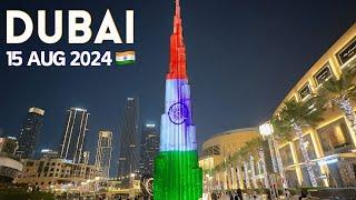 Indian  Flag on Burj Khalifa Dubai |4K| Indian Independence Day 15 Aug 2024 in Dubai