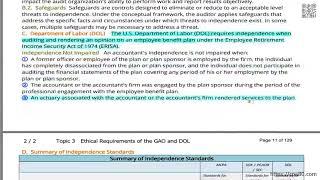 美国CPA注册会计师培训课程 | 2023/2024 AUD强化串讲课 | AUD Topic 03 Ethical Requirements of the GAO and DOL