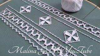 Lace border line | Border Hand Embroidery | Romanian Lace  & stitches